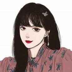 手绘女头像